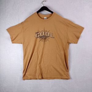 Classic Gildan Adult Heavy Cotton Graphic Tee Shirt Buff Beige XL